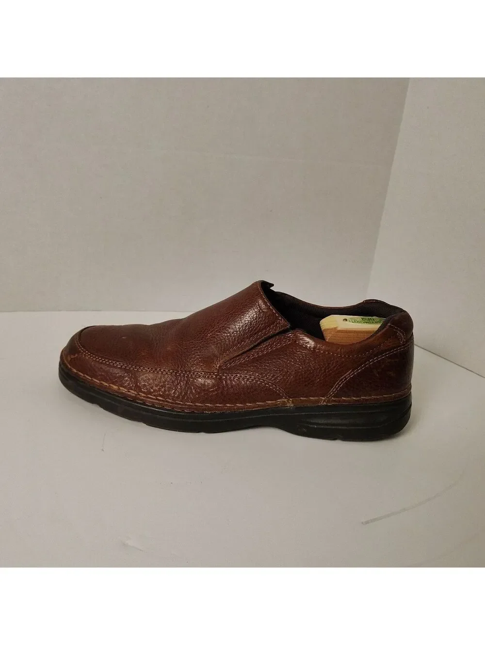 G H Bass Men's Brown Leather Slip-On Shoes Size 11
